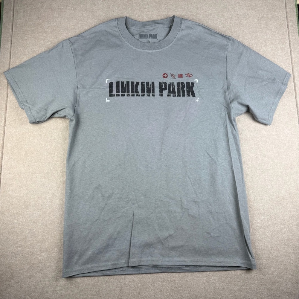 Linkin Park Shirt Mens Medium Gray Rock Band Hybrid Theory Graphic Tee